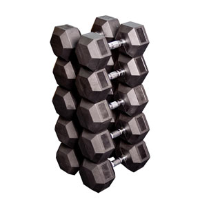 Body-Solid Kautschukhanteln von 1 bis 10kg HEXRU1-10