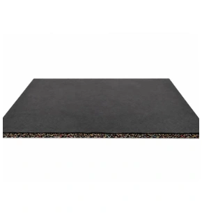 durchgehender Gummiboden 20 mm 100 x 100 cm Mattschwarz