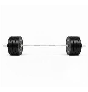 Set Olympische Bumper Plates + Olympische Langhantel 220 cm + Verschlüsse ION fitness