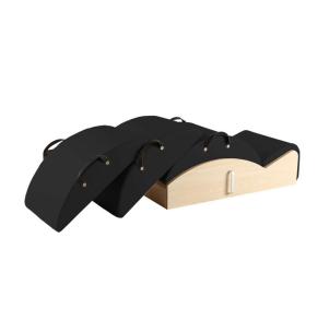 Elina Pilates Barrel für Pilates Spine Corrector 3 in 1 Schwartz + Kostenloser Versand