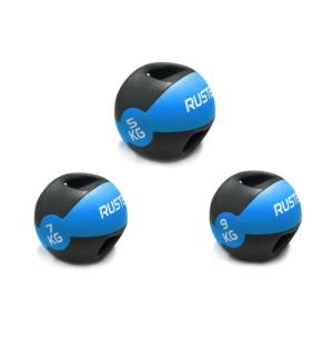 Ruster Medizinball mit Doppelgriff