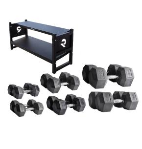Ruster Pack Rack und sechseckige Hanteln 17,5 bis 30kg