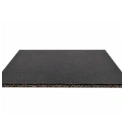 Suelo de Caucho Continuo 20 mm 100 x 100 cm Negro Mate