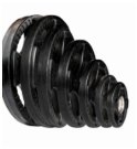 Body Solid Tools Set für Olympic 4-Griff  Gummi Hantelscheibe schwarz (Gewicht: 200kg)